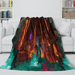 Kids Room Game Minecraft Blanket Flannel Pattern Throw