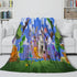 Kids Room Game Minecraft Blanket Flannel Pattern Throw