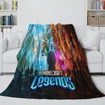 Kids Room Game Minecraft Blanket Flannel Pattern Throw