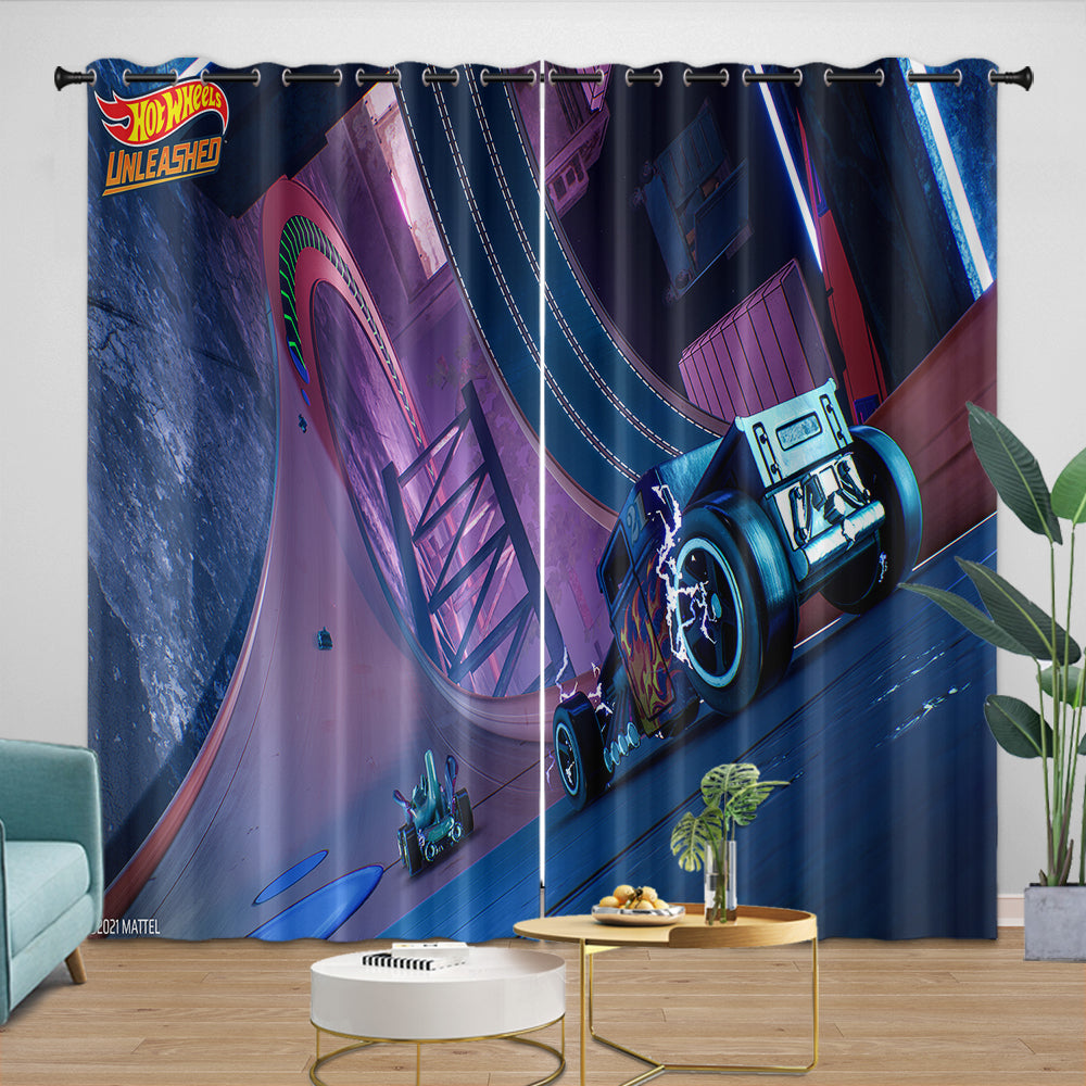 Kids Room Hot Wheels Curtains Blackout Window Drapes