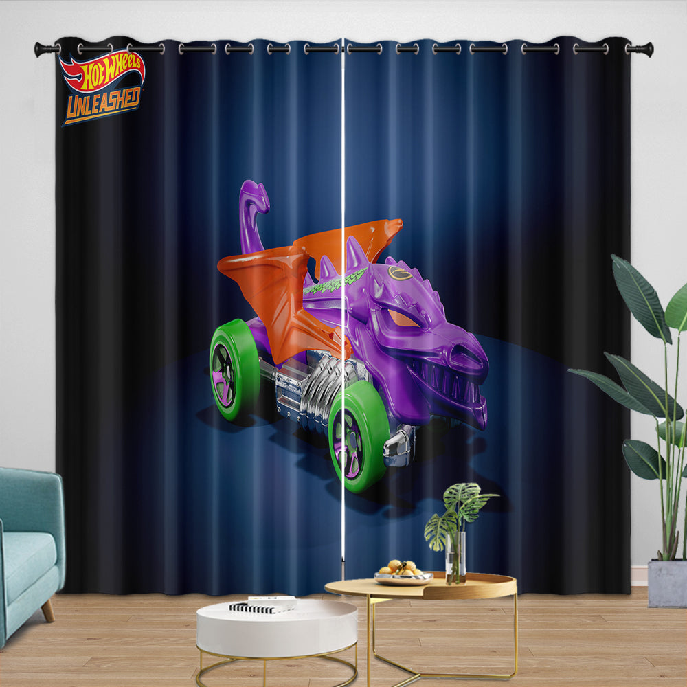 Kids Room Hot Wheels Curtains Blackout Window Drapes