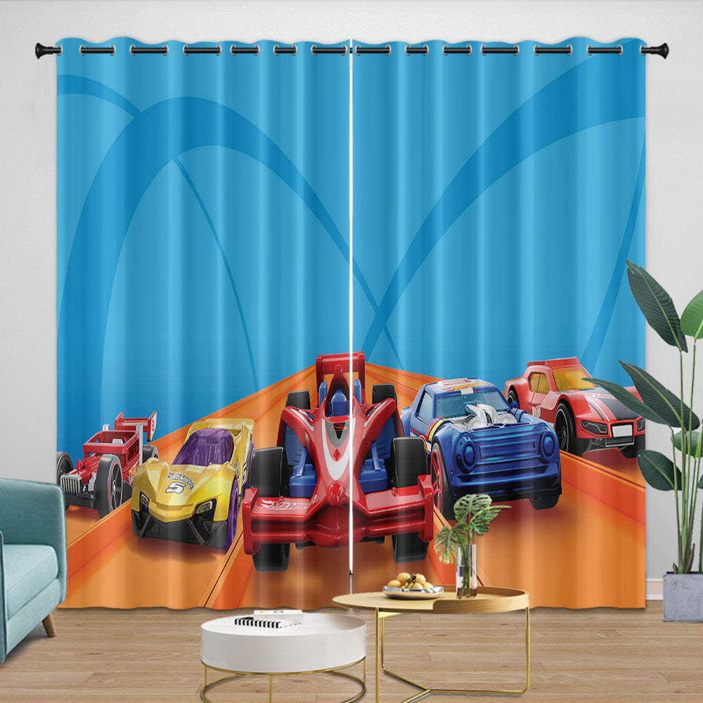 Kids Room Hot Wheels Curtains Blackout Window Drapes