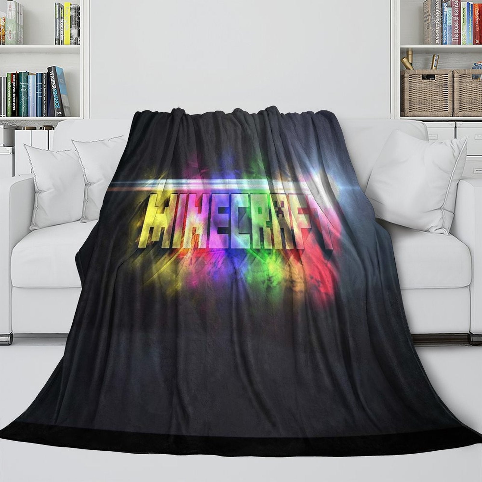 Kids Room Minecraft Blanket Flannel Pattern Throw