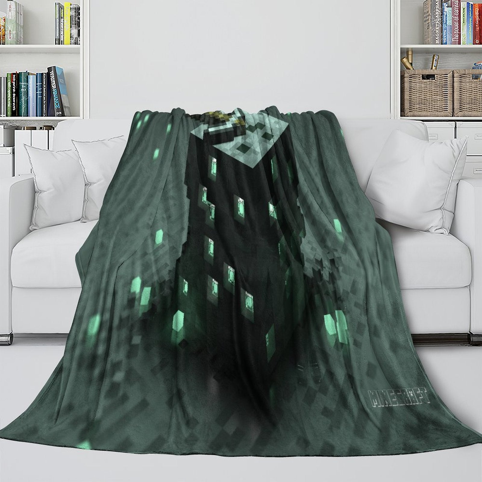 Kids Room Minecraft Blanket Flannel Pattern Throw