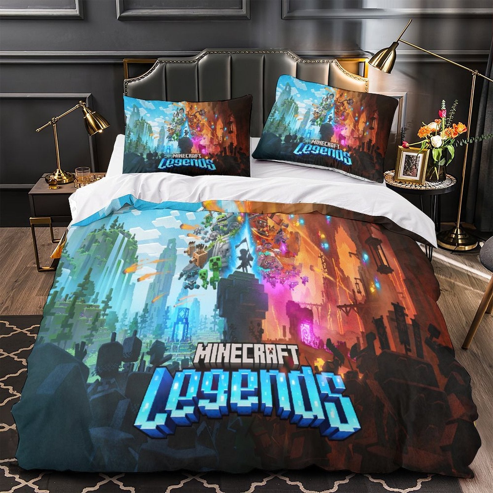 Kids room Minecraft Duvet Cover Pattern Bedding Set Without Filler