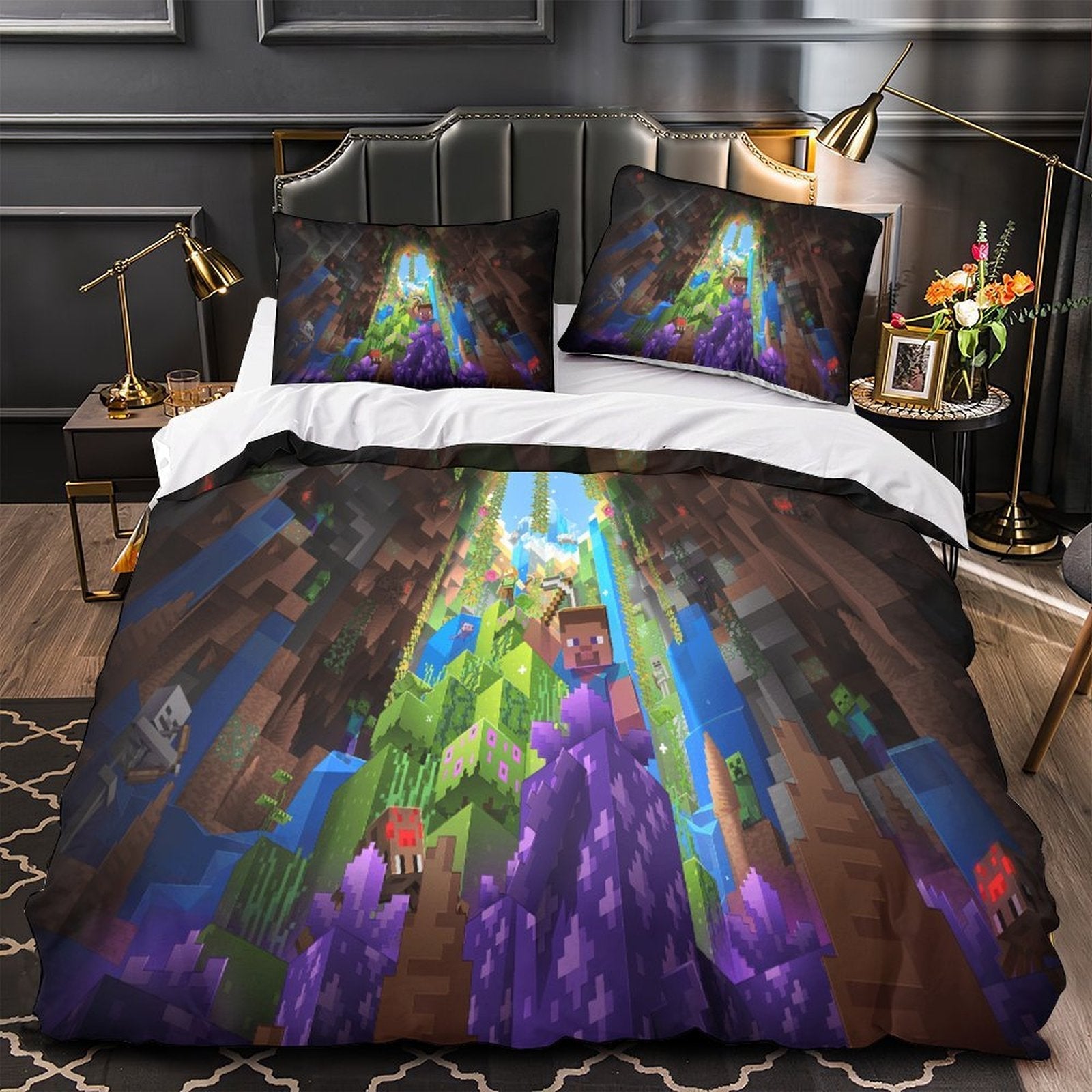 Kids room Minecraft Duvet Cover Pattern Bedding Set Without Filler