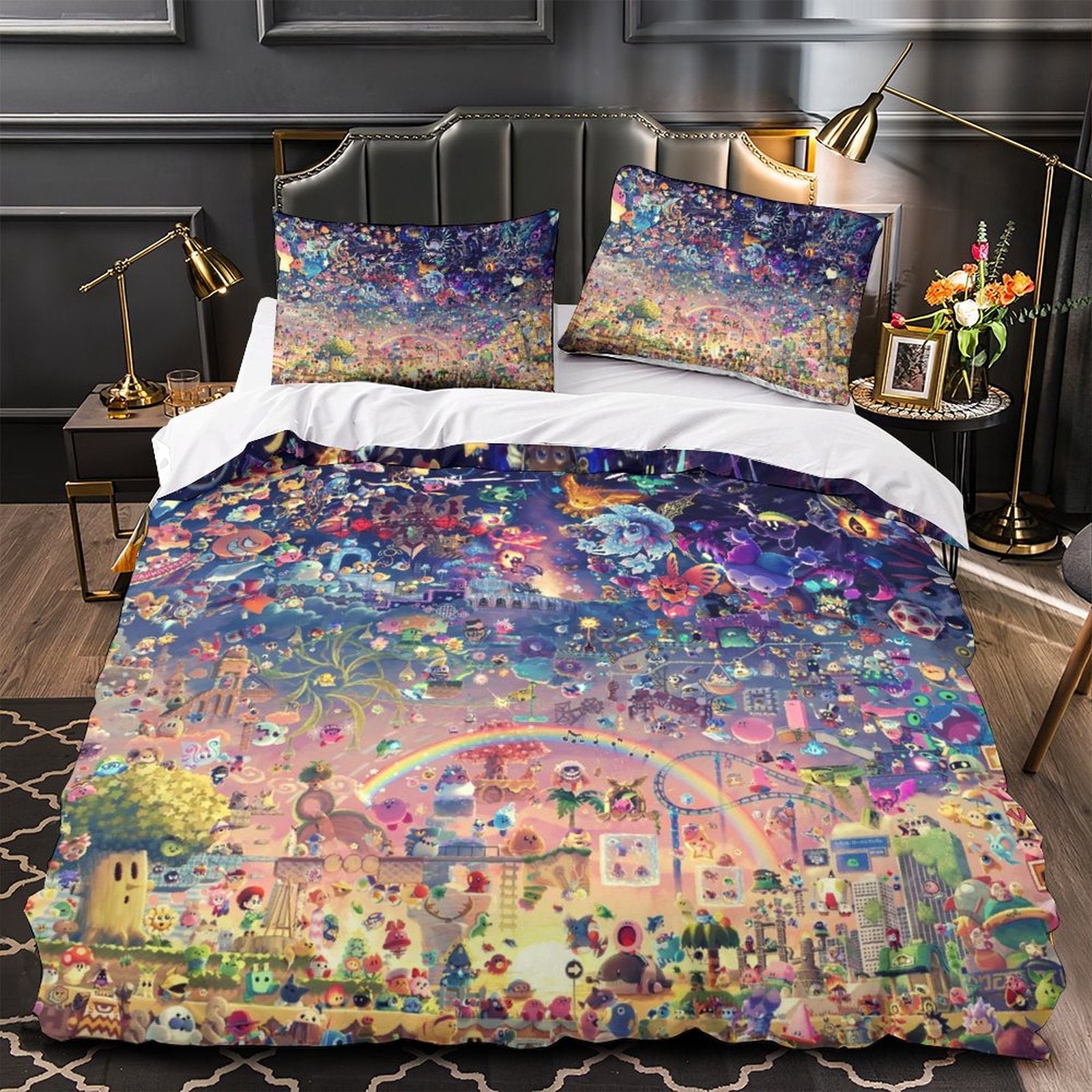 Kirby Bedding Set Quilt Duvet Cover Without Filler