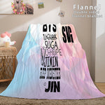 Kpop BTS Butter Bangtan Boys Cosplay Flannel Blanket Bedding Sets