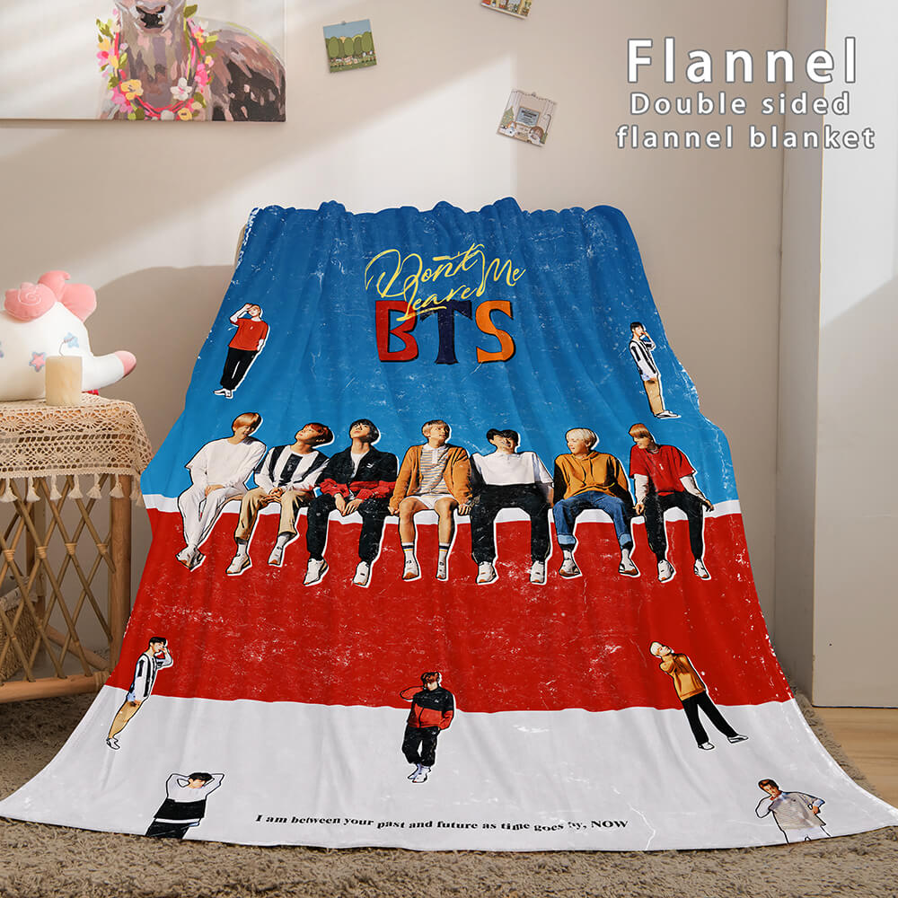 Kpop BTS Butter Bangtan Boys Cosplay Flannel Blanket Bedding Sets