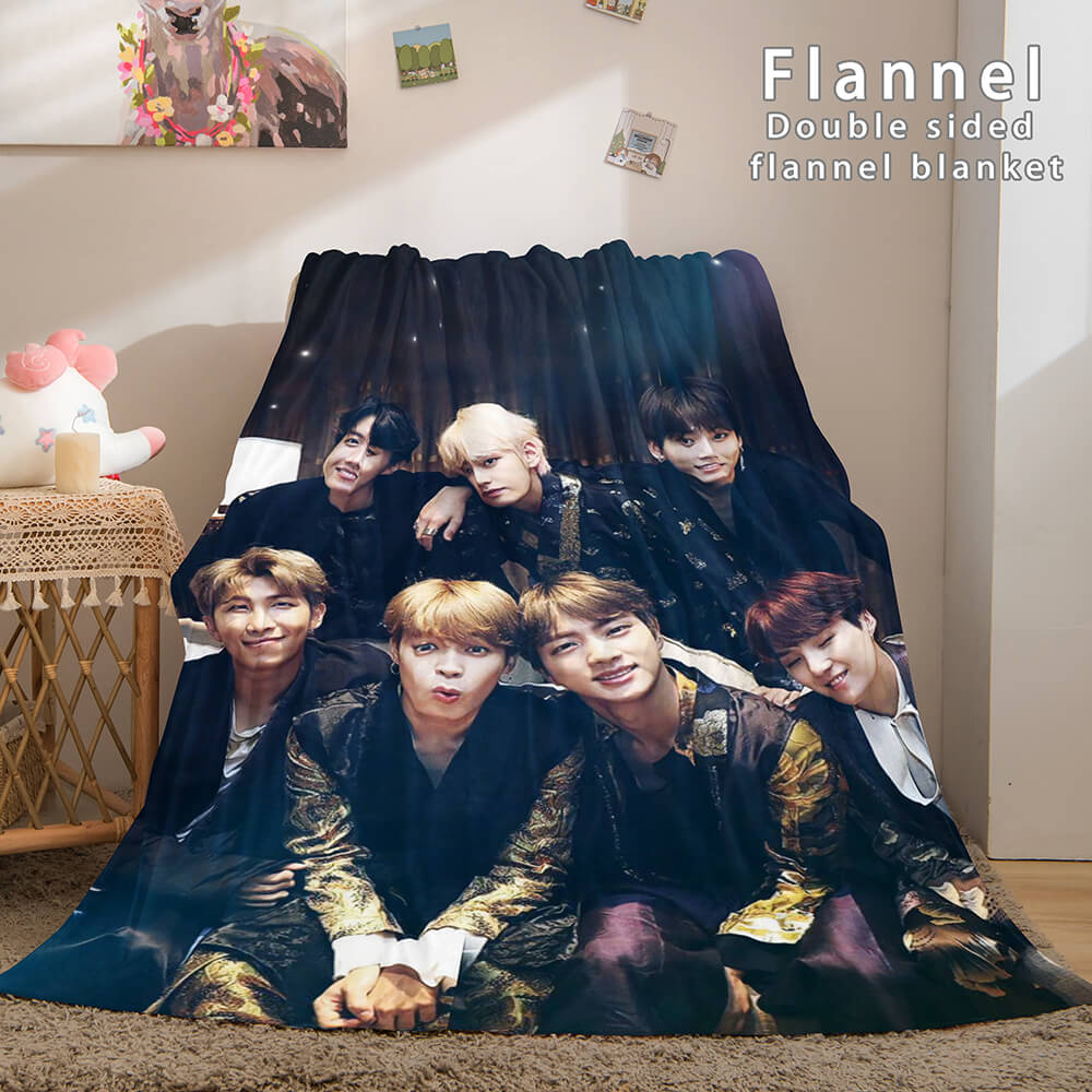 Kpop BTS Butter Bangtan Boys Cosplay Flannel Blanket Bedding Sets