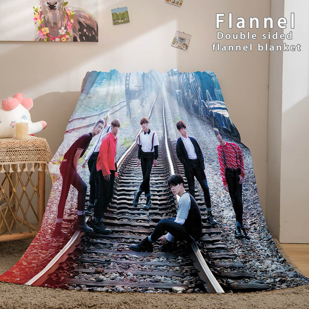 Kpop BTS Butter Bangtan Boys Cosplay Flannel Blanket Bedding Sets