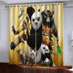Kung Fu Panda The Dragon Knight Curtains Pattern Blackout Window Drapes