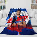 Kylian Mbappé Blanket Flannel Throw Room Decoration