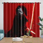 Kylo Ren Curtains Pattern Blackout Window Drapes