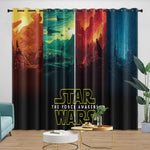 Kylo Ren Curtains Pattern Blackout Window Drapes