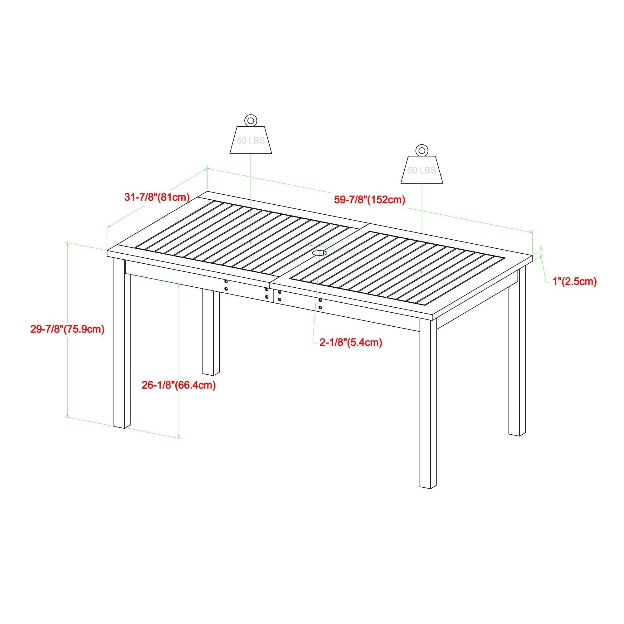 7-Piece Patio Dining Table Set