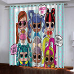 L.O.L Surprise Pattern Curtains Blackout Window Drapes