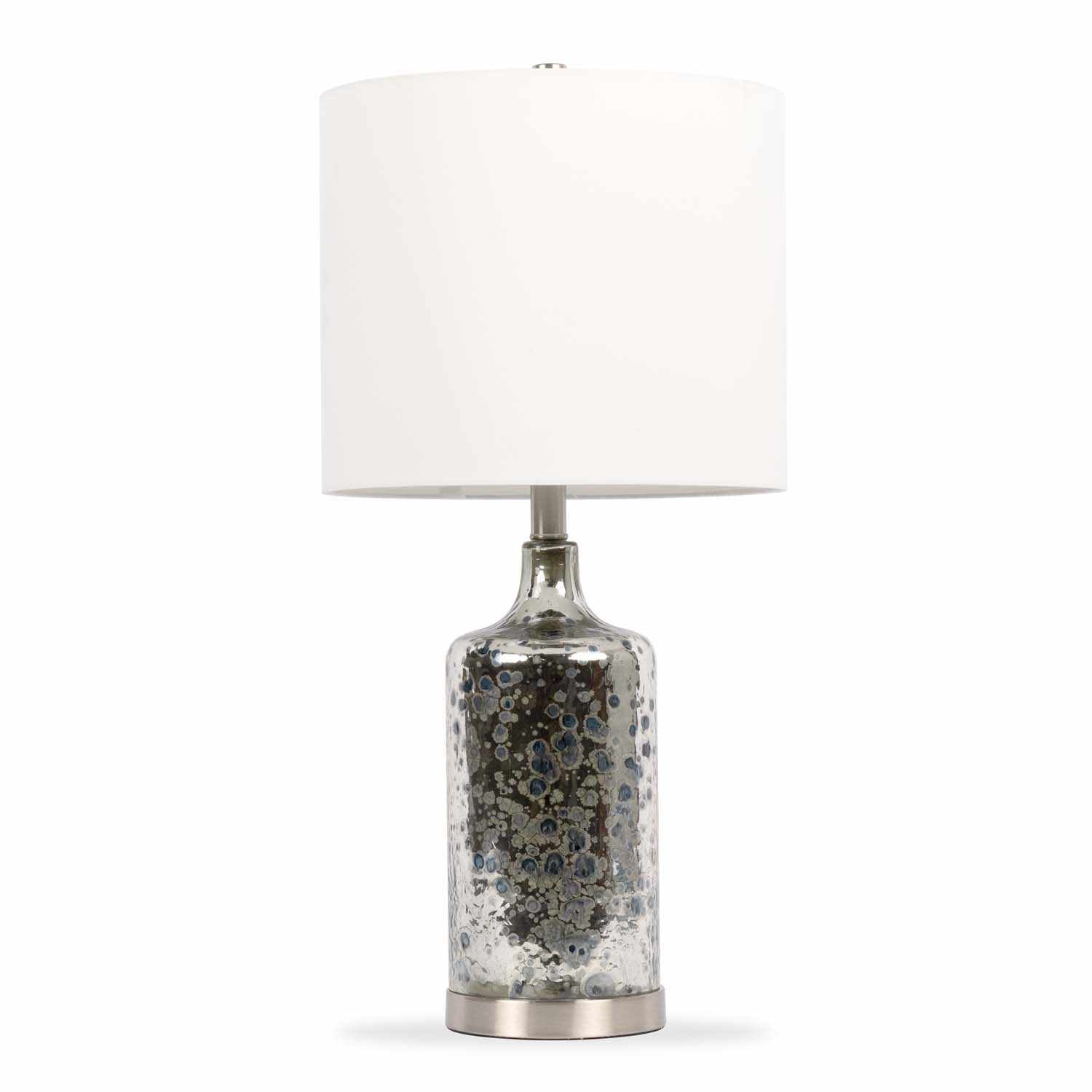 Lentner Ribbed White Ceramic Table Lamp