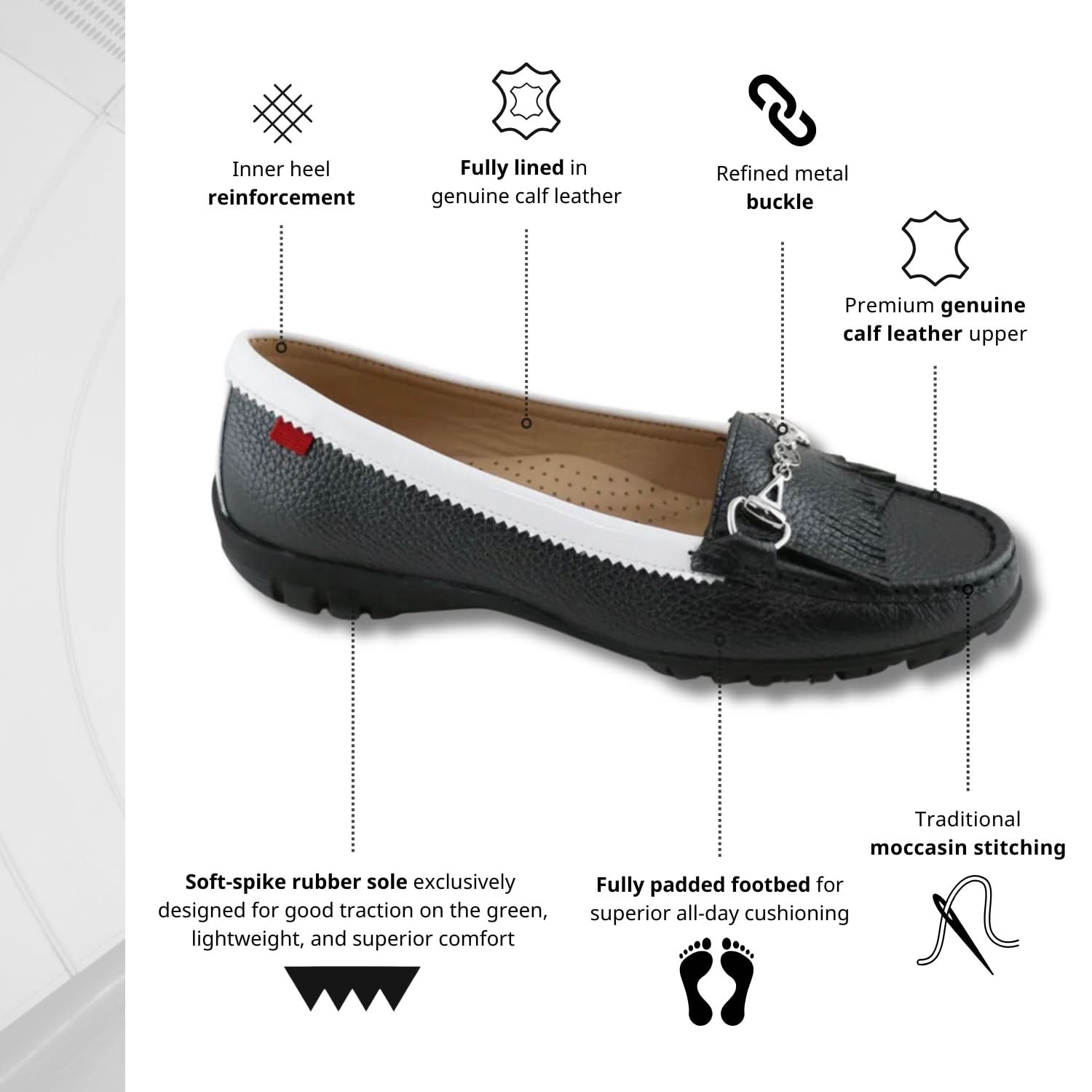 Lexington 2 Golf, Women Golf Moccasins
