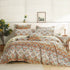DaDa Bedding Bohemian Floral Paisley Garden Coral Teal Quilted Bedspread Set (LH1403)