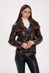 Genuine Mink Fur Embossed Leather Jacket