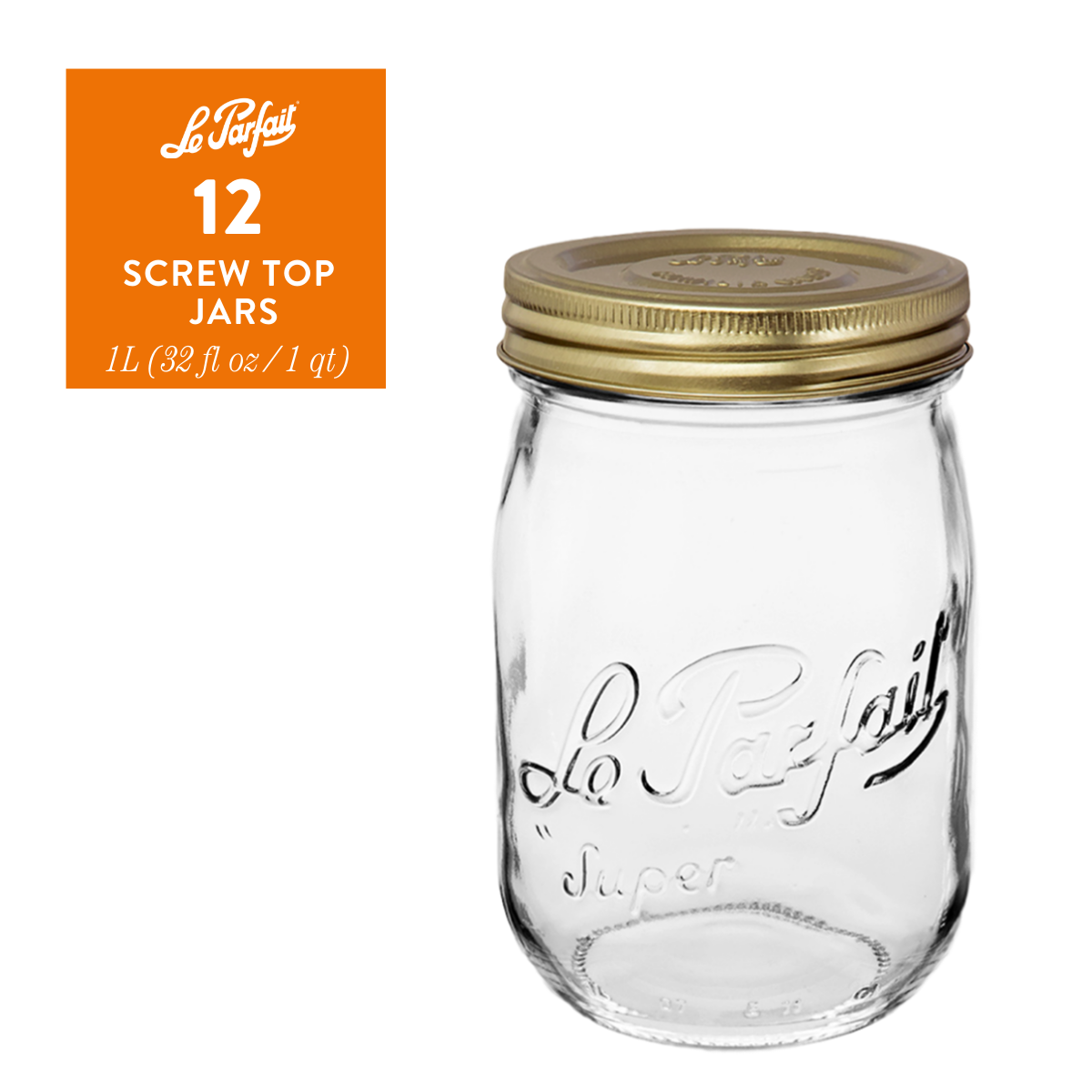 Le Parfait Screw Top Jars Food Storage Containers