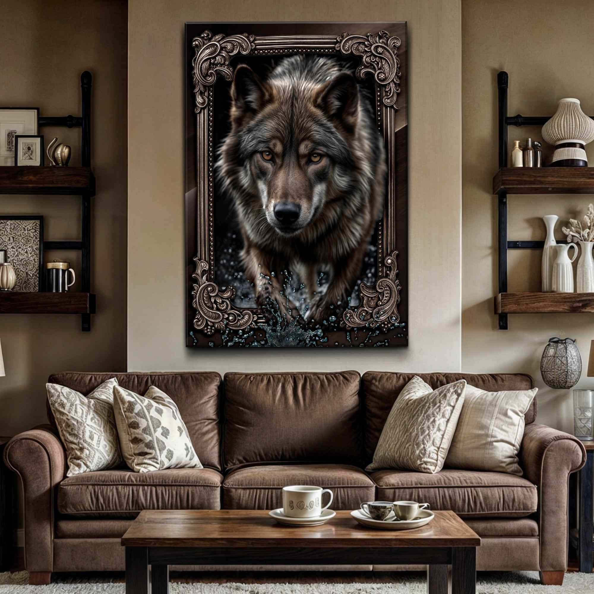 3D Wolf Wall Art II