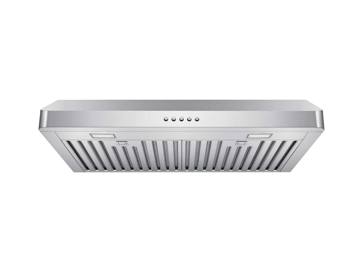 30 Inch 600 CFM Under Cabinet Range Hood with Push Button Controls - VICTORY Luna