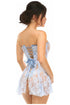 Lavish Lt Blue Sheer Lace Corset Dress