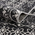 Kahraman Black&White Floral Washable Area Rug