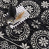 Kahraman Black&White Floral Washable Area Rug