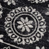 Kahraman Black&White Floral Washable Area Rug