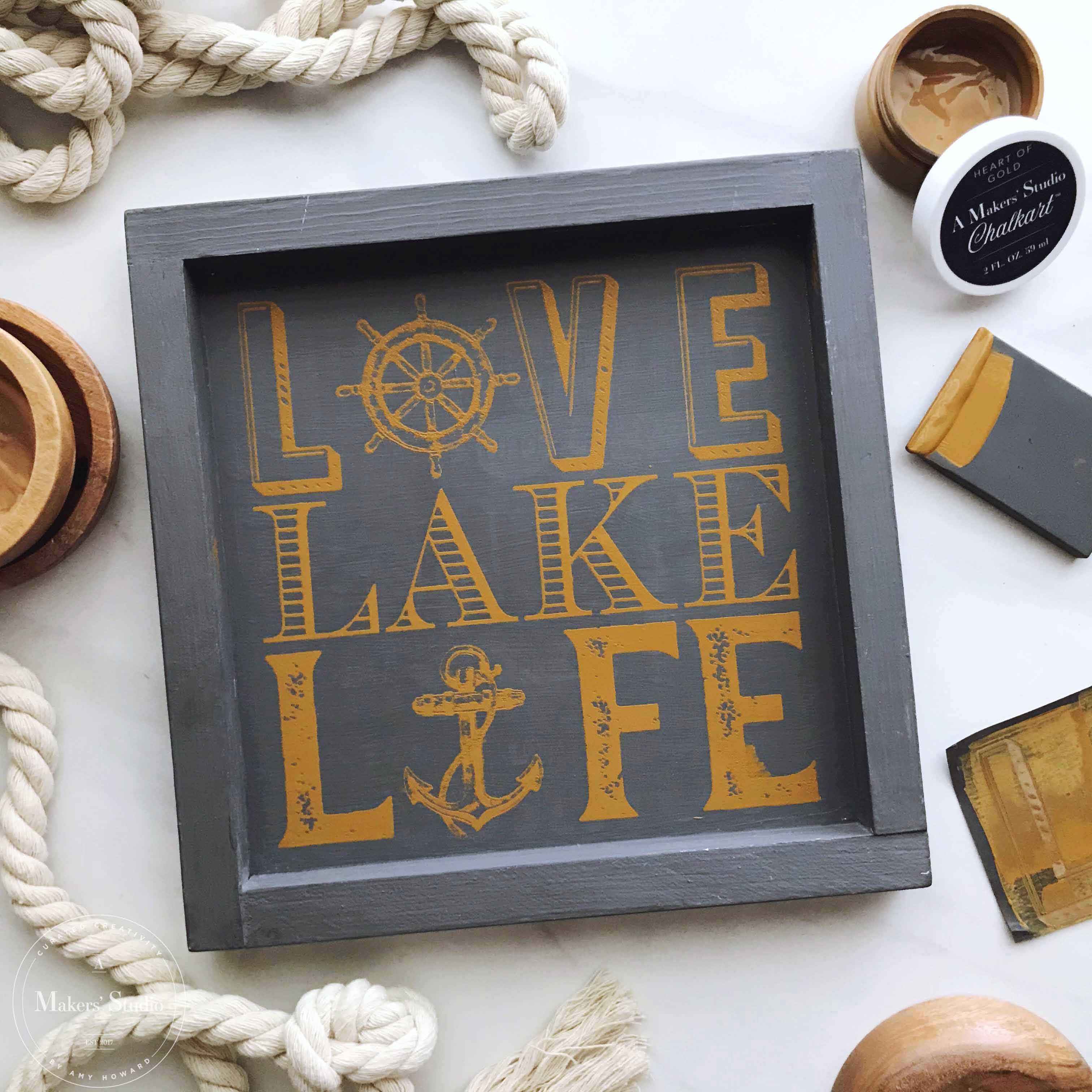Lake Life - Mesh Stencil 8.5x11