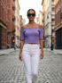 Lavender ASTOR Ribbed Off-the-Shoulder Top Prêt-à-Porter BYMANYC ®