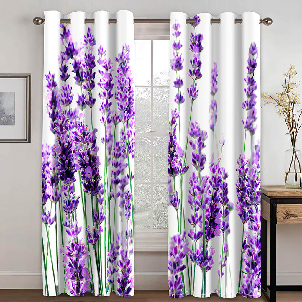 Lavender Curtains Blackout Window Treatments Drapes for Room Decoration