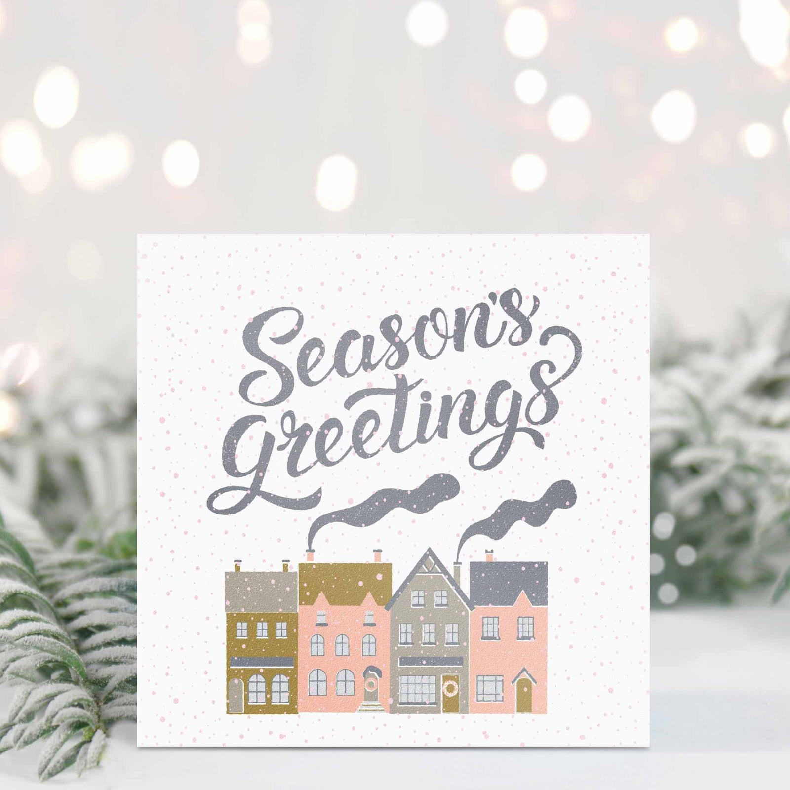 Layered Houses - Mesh Stencil 18x12