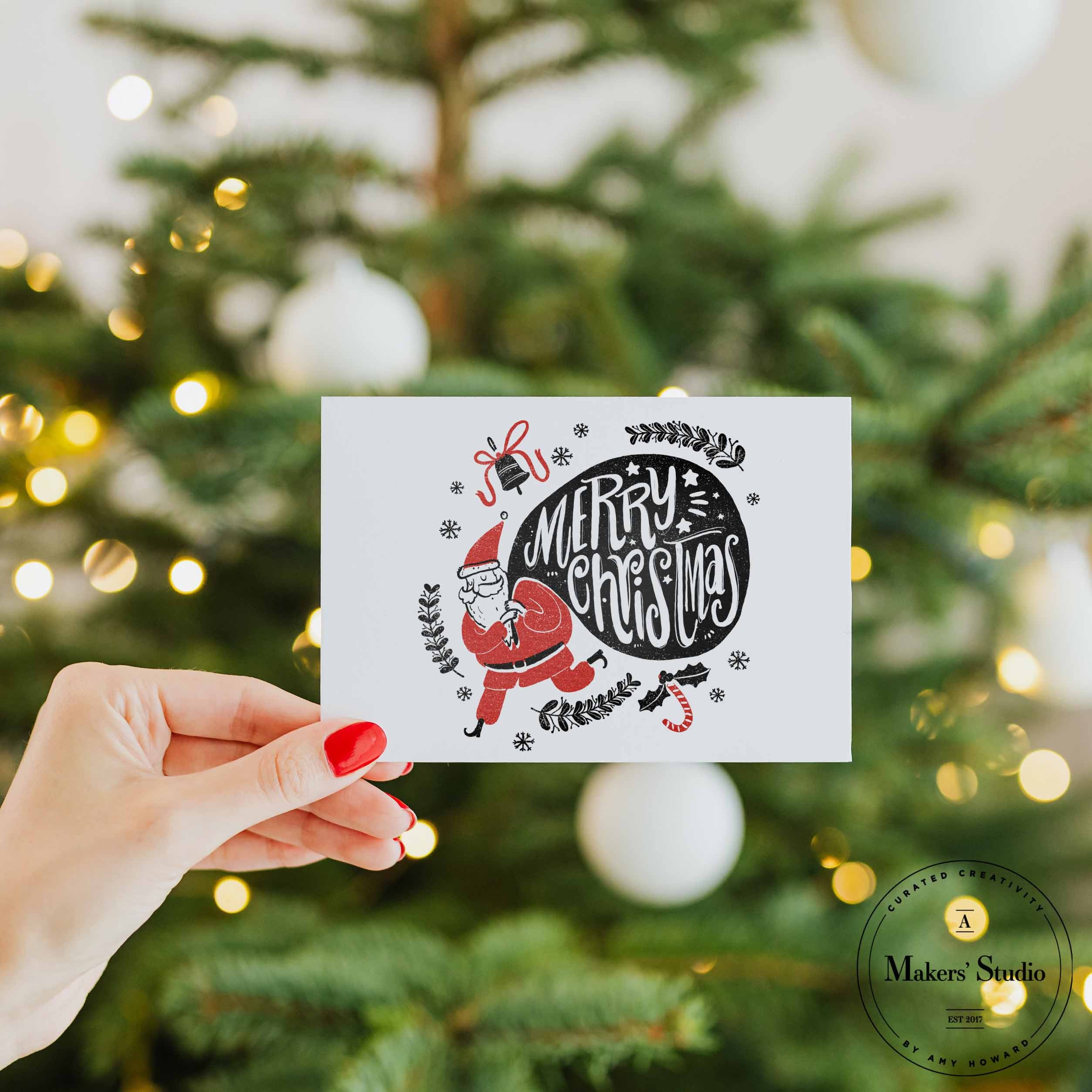 Layered Santa - Mesh Stencil 9x12