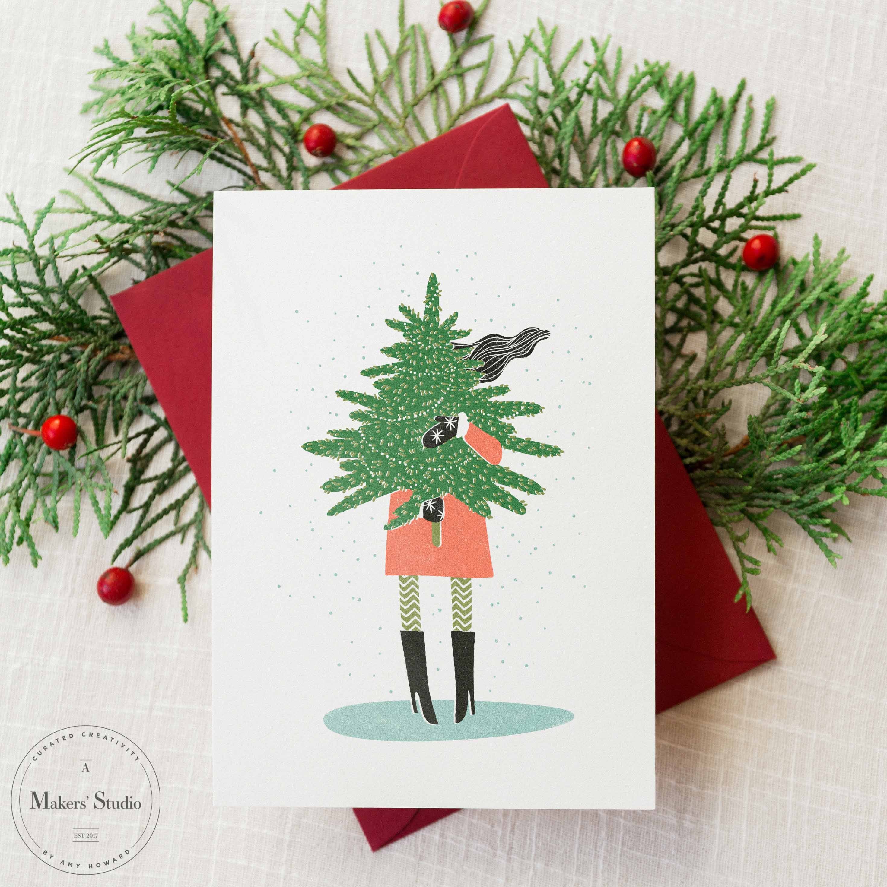 Layered Tree - Mesh Stencil 18x12