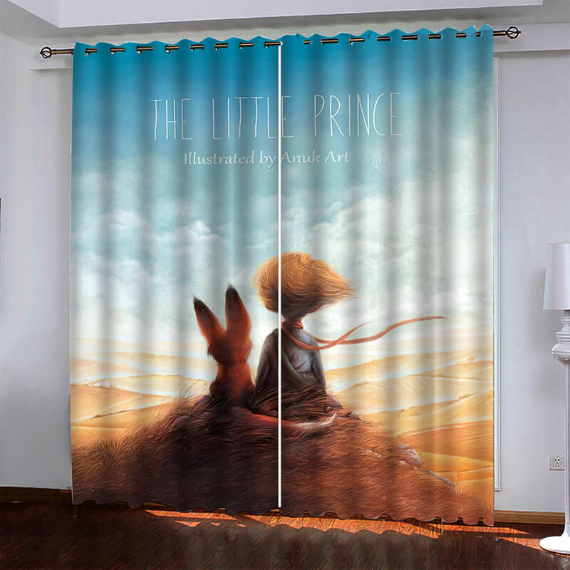 Le Petit Prince Pattern Curtains Blackout Window Drapes