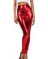Sakkas Shiny Liquid Metallic High Waist Stretch Leggings - Made in USA