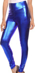 Sakkas Shiny Liquid Metallic High Waist Stretch Leggings - Made in USA