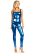 Sakkas Shiny Liquid Metallic High Waist Stretch Leggings - Made in USA