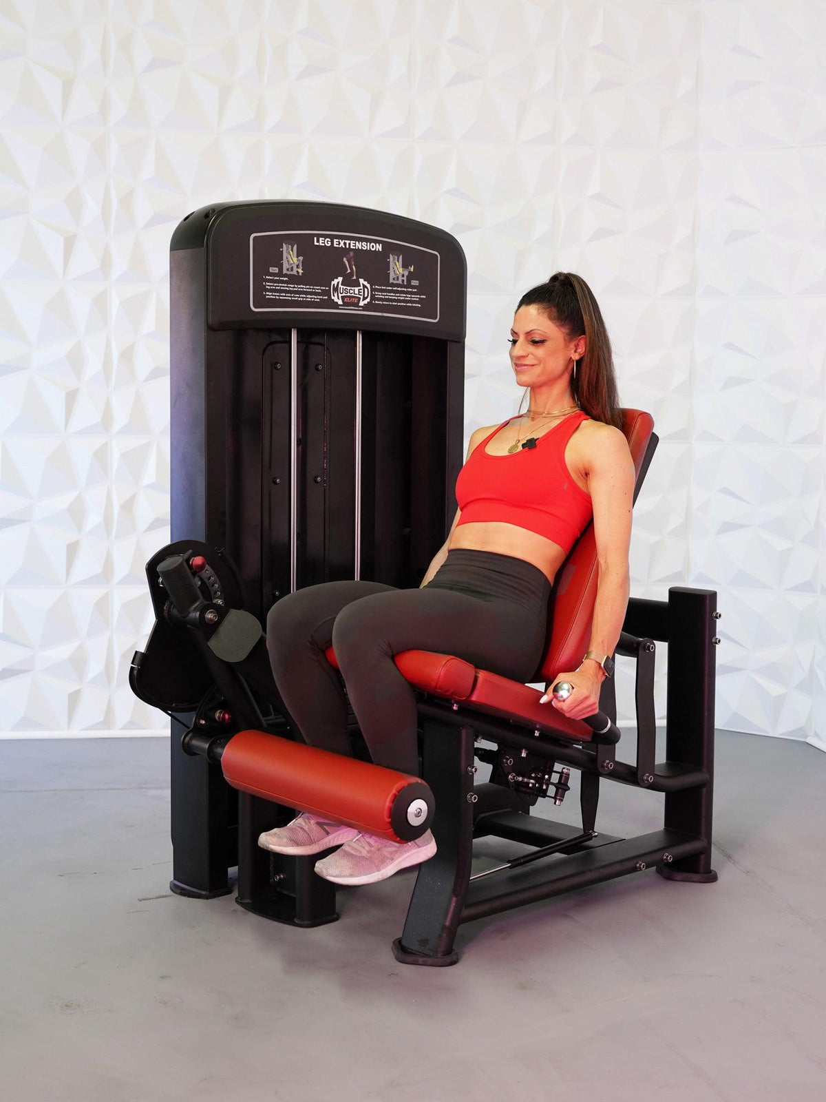 Elite Selectorized Leg Extension - Muscle D Fitness - Commercial Grade - Adjustable Seat - Pin Selectorized - Quad Workout