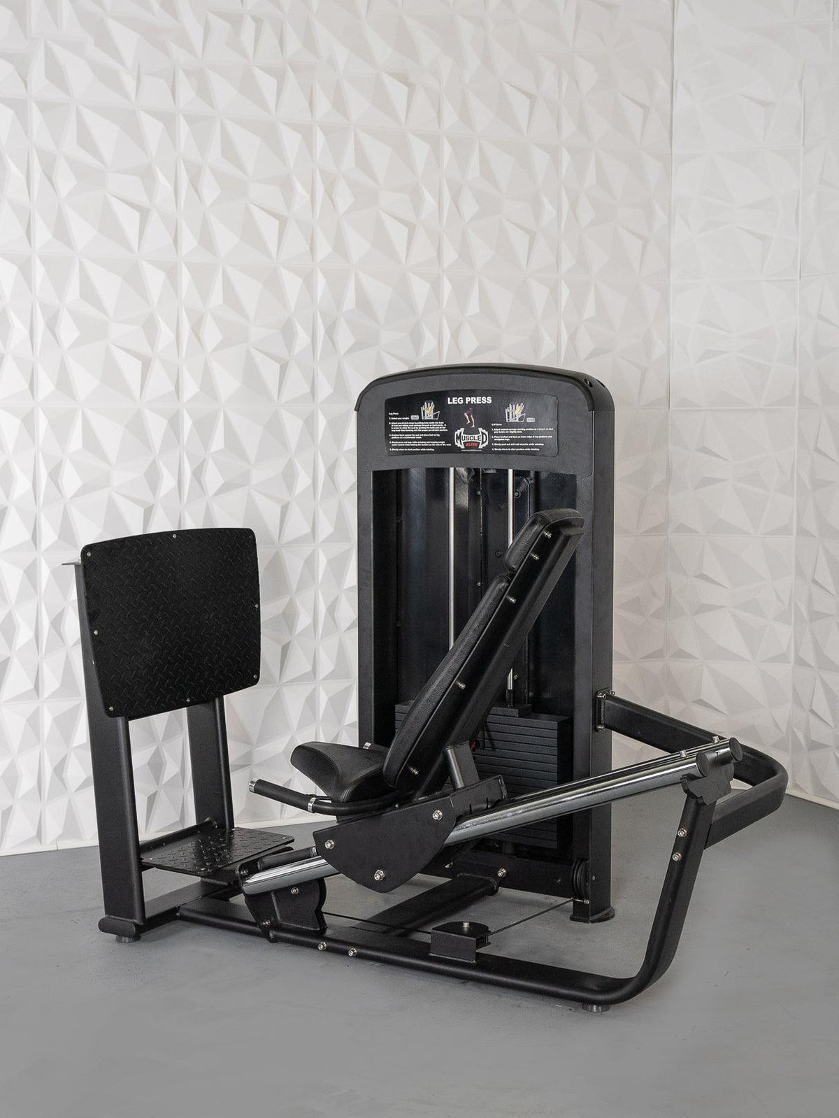 Elite Selectorized Leg Press - Muscle D Fitness - Commercial - Adjustable Seat - Pin Selectorized - Quads Glutes Workout