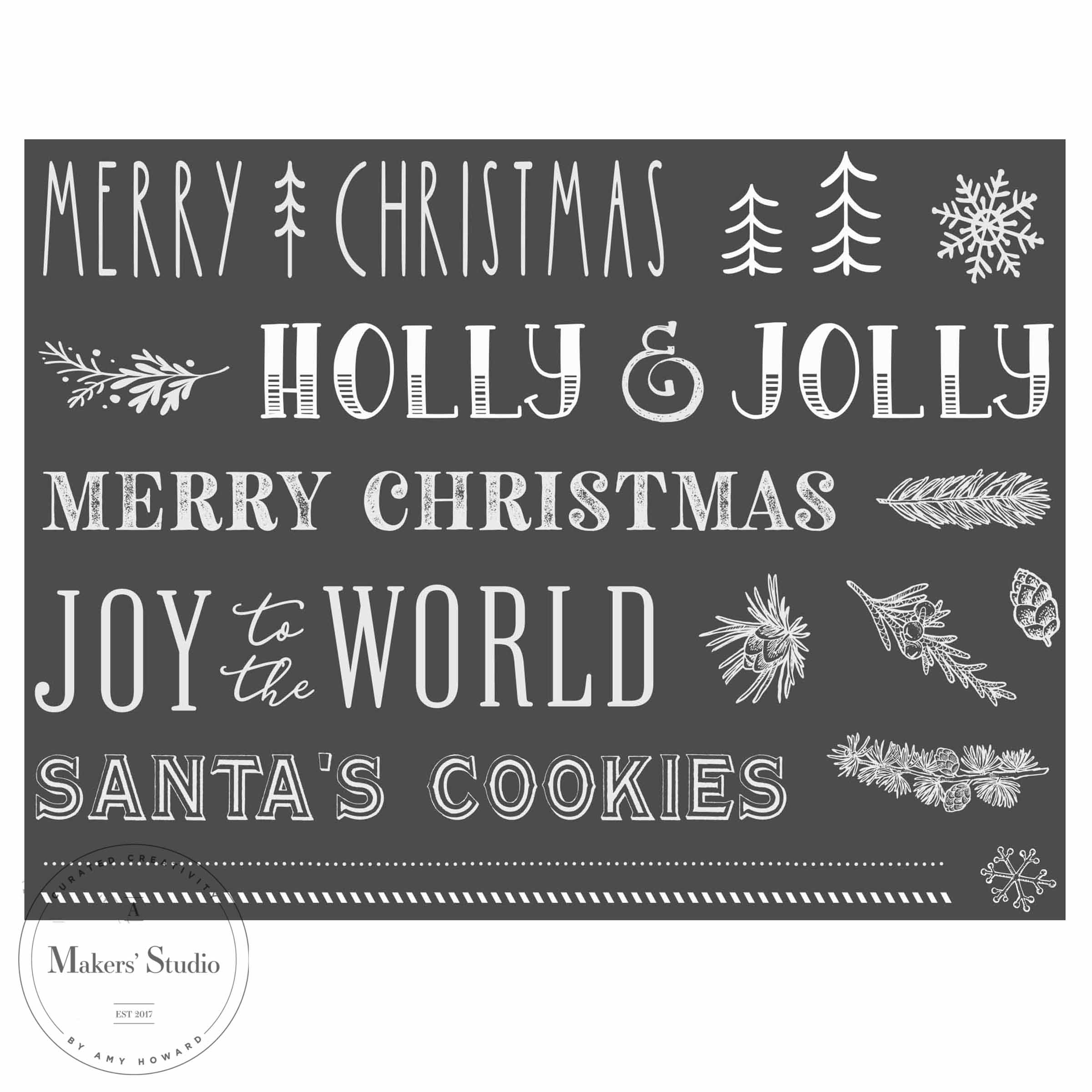 Let's Talk Christmas - Mesh Stencil 24x18