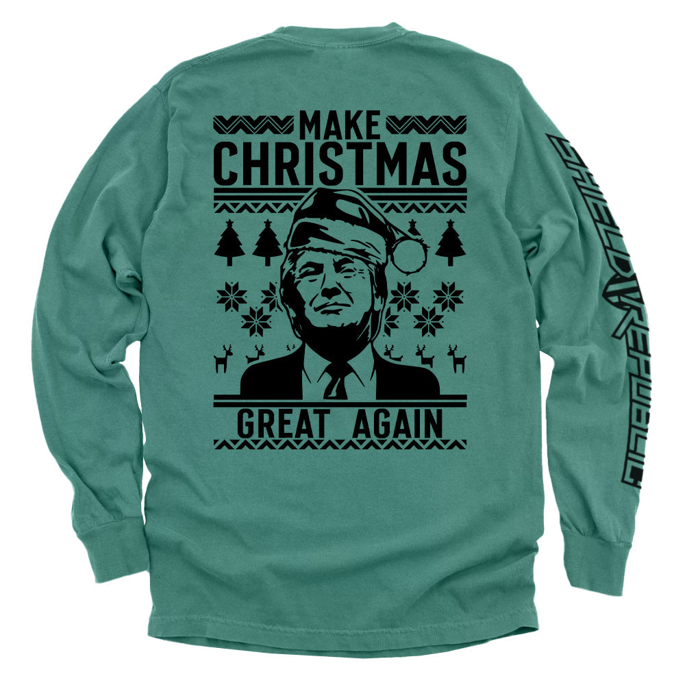 Make Christmas Great Again Trump Sweater Print - T-Shirt