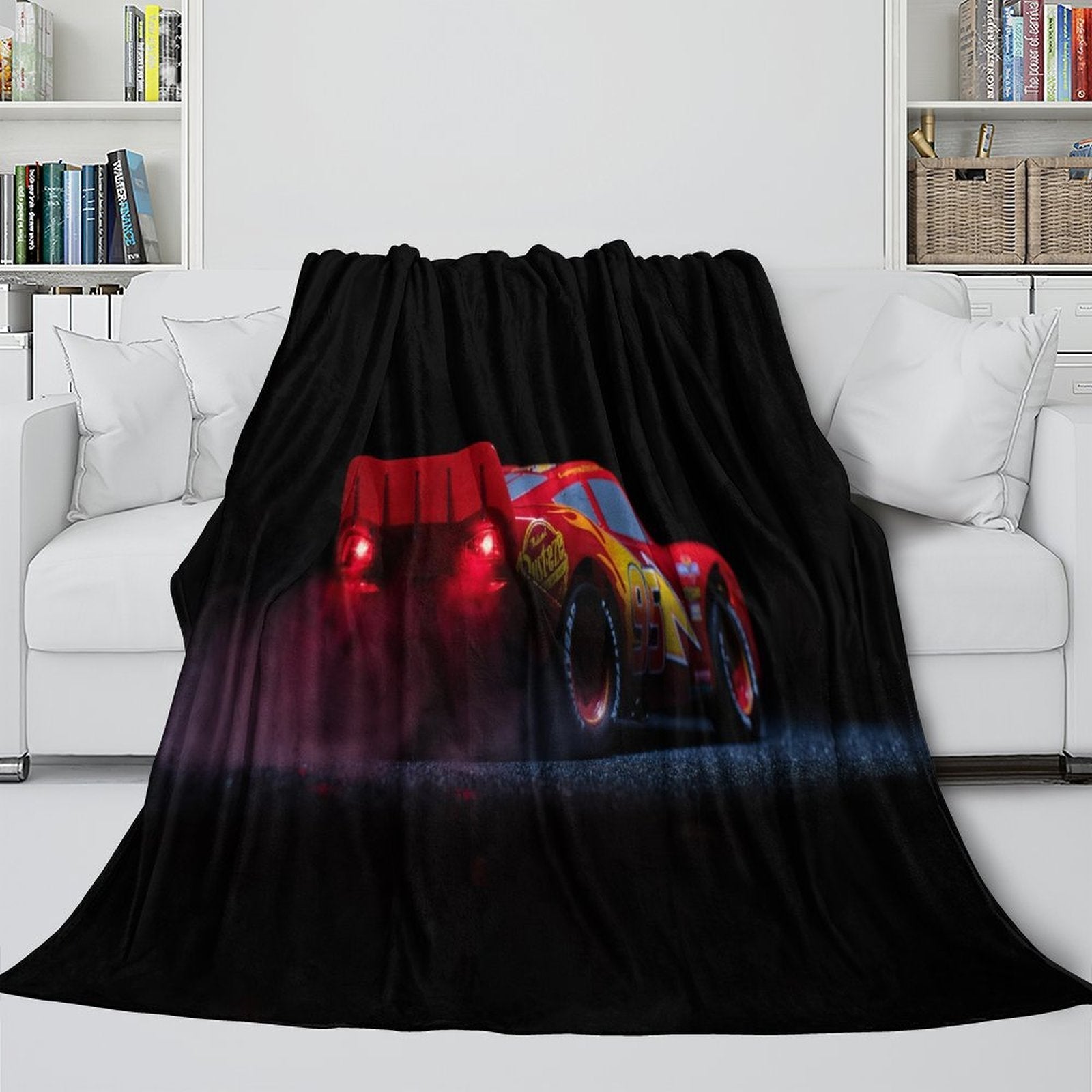 Lightning McQueen Blanket Flannel Throw Room Decoration