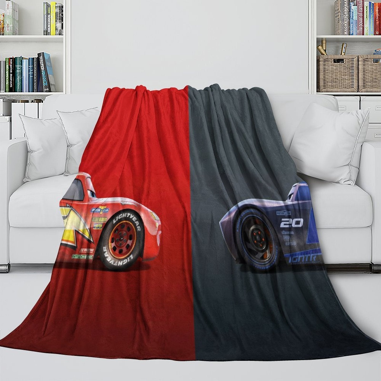 Lightning McQueen Blanket Flannel Throw Room Decoration