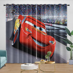 Lightning McQueen Curtains Pattern Blackout Window Drapes