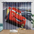 Lightning McQueen Curtains Pattern Blackout Window Drapes
